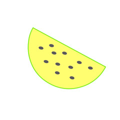 Slice of yellow watermelon