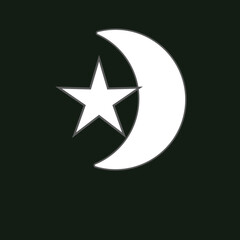 black and white star