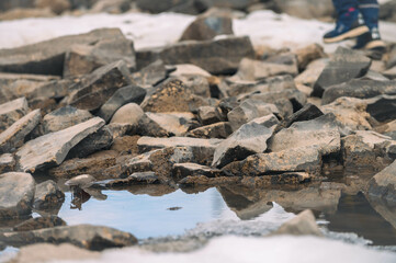 Fototapeta premium snow on the ground