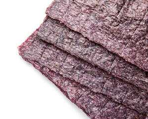 Nori sheets isolated on white background