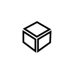 cube icon vector illustration on white background