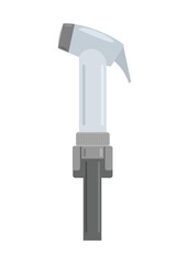 Toilet sprayer. Simple flat illustration.