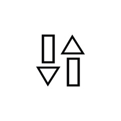 up and down arrow vector illustration