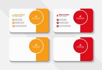 Double-sided Creative and professional business card template design.