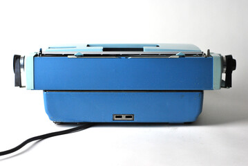 back view of tyback view of typewriter pewriter 