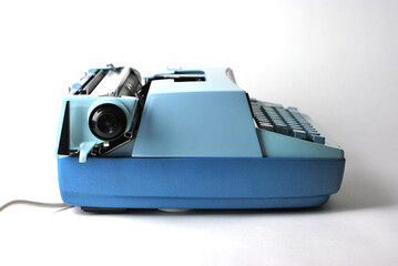 side view of electric typewriter