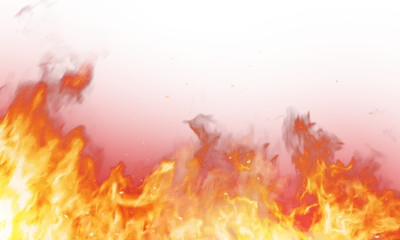Fotobehang Vuur Fire flame on transparent background