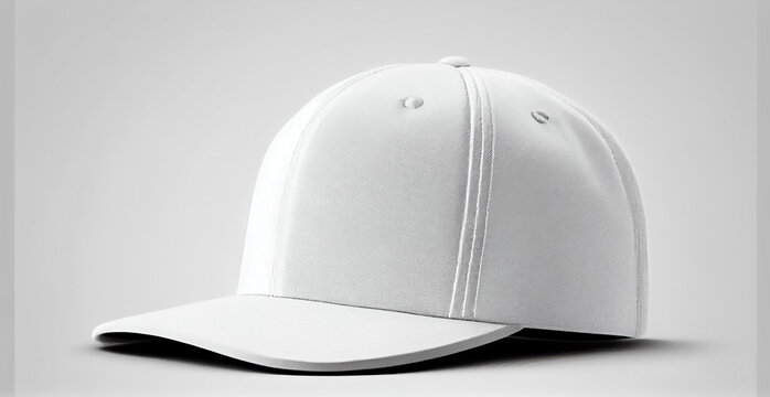 White baseball cap on isolated background - AI generated image