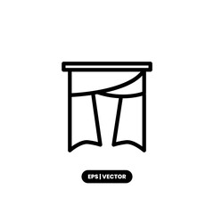 Curtain icon vector illustration logo template for many purpose. Isolated on white background.