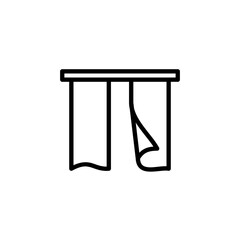 Curtain icon vector illustration logo template for many purpose. Isolated on white background.