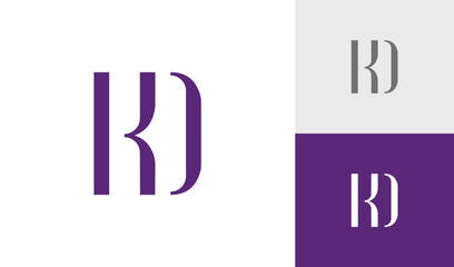 Elegant letter KD initial monogram logo design