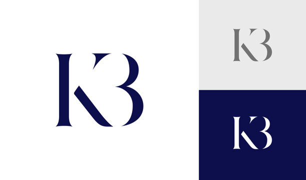 Letter KB initial monogram logo design