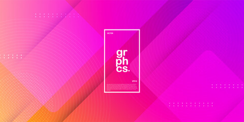 Abstract bright orange,pink and purple gradient background template vector with overlay lines and shapes.Colorful background with simple pattern design.Eps10 vector