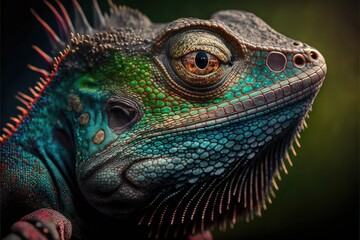 portrait of a iguana, generative ai