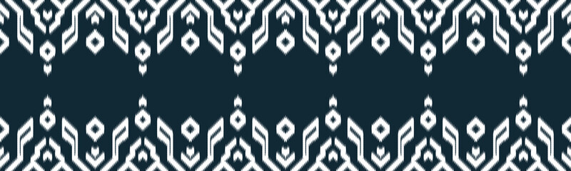 Ikat Ethnic Seamless Pattern Design in tribalt vertical. Geomatirc tribal vector texture. Figure tribal embroidery. backgroud Vector illustration EP.76