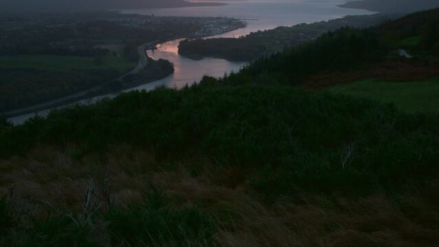 Sunrise over Warrenpoint from Flagstaff Viewpoint On Fathom Hill Near Newry