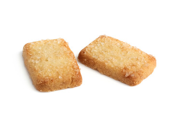 Danish butter cookie isolated on white background