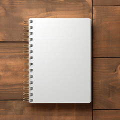 A mockup of a blank paper notebook