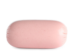 Tasty boiled sausage isolated on white background