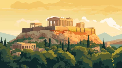 Fotobehang Athens' iconic Parthenon and Acropolis © Kristian