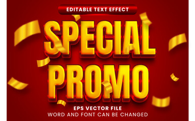 Special promo 3d vector text effect