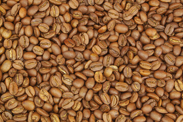 Coffee beans as background or pattern