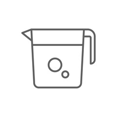 Beaker Science icon with black outline style. test, glass, equipment, biology, chemical, lab, tube. Vector illustration