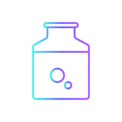 Gas Jar Science icon with blue duotone style. bottle, equipment, glass, chemical, experiment, liquid, laboratory. Vector illustration