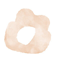 Peach Watercolor Abstract Shapes