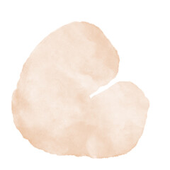 Peach Watercolor Abstract Shapes