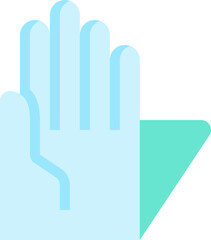 rubber glove flat icon