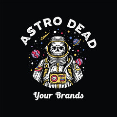 Astro dead tee graphic vector.