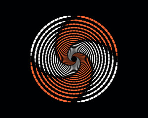 Abstract spiral circle design