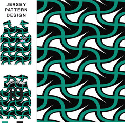 Seamless curved shape pattern concept vector jersey pattern template for printing or sublimation sports uniforms football volleyball basketball e-sports cycling and fishing Free Vector.