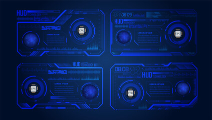 hud world cyber circuit future technology concept background