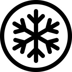 Web icon featuring a freezer control icon, auto cooling/defrost, air conditioning for car/house, and a snowflake symbol on a white background. Perfect for website design, logo, app, template, and UI.