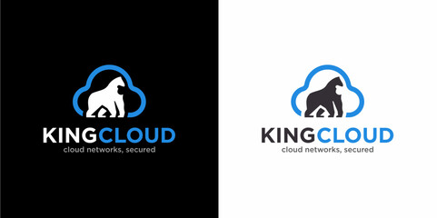 logo security cloud symbol kingkong