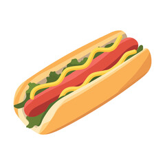Grilled hot dog meal unhealthy eating symbol
