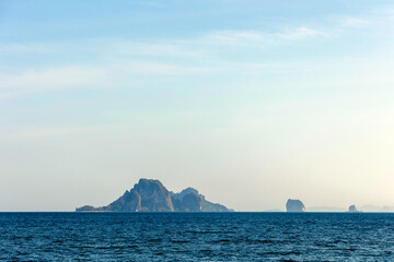 Beautiful seascape with islands on the horizon