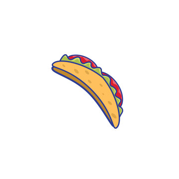 modern tacos logo with boomerang image combined, perfect for a fast food restaurant