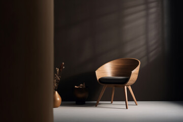 Furniture studio photography richness and minimalistic, generative ai