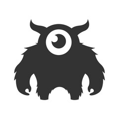 Monster icon logo design