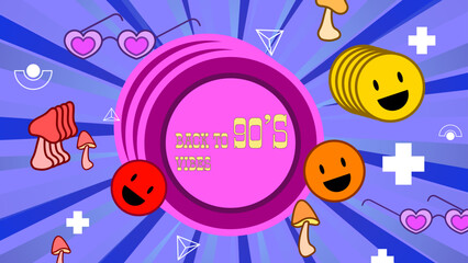 Obraz premium Vector memphis background abstract background for ecommerce promotion vector illustration 90 colorful colourful