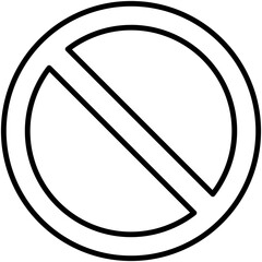 Prohibited Icon. Disallowed Circle caution Symbol. Line Icon Vector Stock