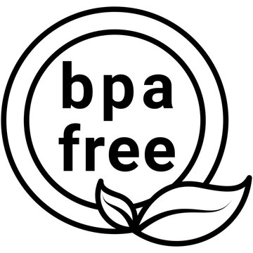 Bpa Free Icon. NonToxic Plastic Symbol. Line Icon Vector Stock