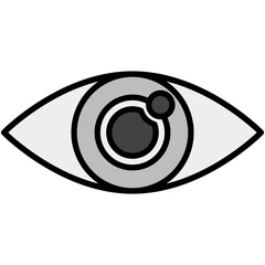 Eye Ball Icon. Eye Care Health Symbol. Line Filled Icon Vector Stock