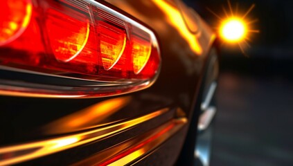 Obraz na płótnie Canvas Captivating focus on the car's lighting features