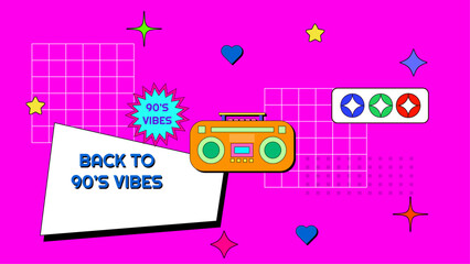 Obraz premium Vector memphis background abstract background for ecommerce promotion vector illustration 90 colorful colourful