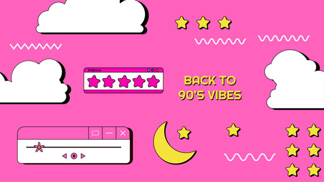 Vector memphis background abstract background for ecommerce promotion vector illustration 90 colorful colourful