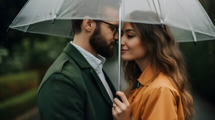 couple with umbrella